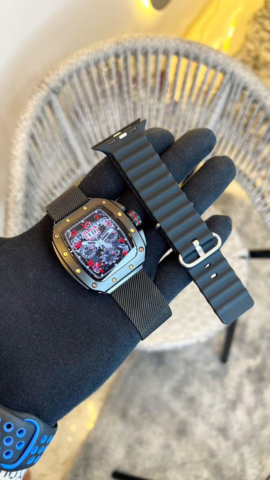 Black Oval V68 curve display smart watch