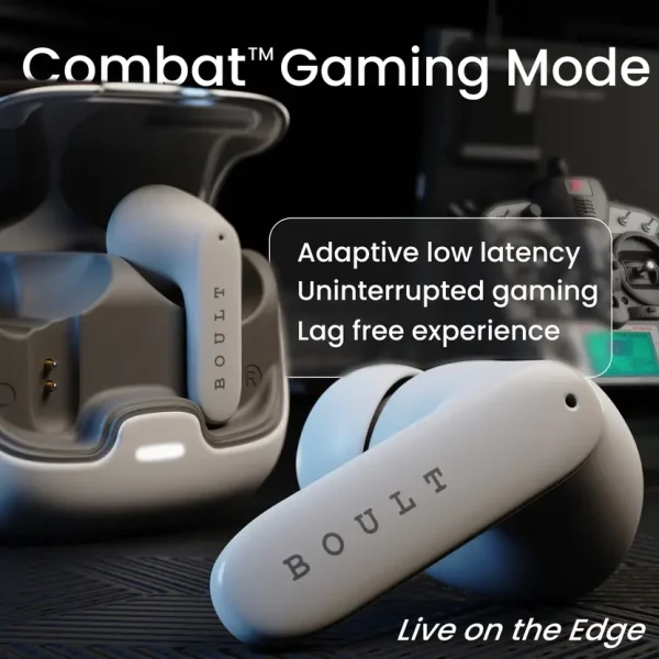 Boult Z40 with Zen ENC Mic, 60H Battery Life, Low Latency Gaming, Made In India, 5.3 Bluetooth Headset (White, In the Ear)